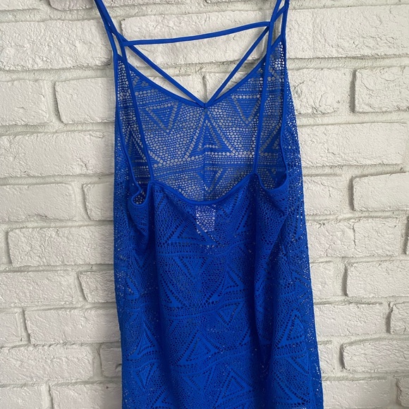 Victoria's Secret Pink Blue Sheer Tank Top - Picture 4 of 5